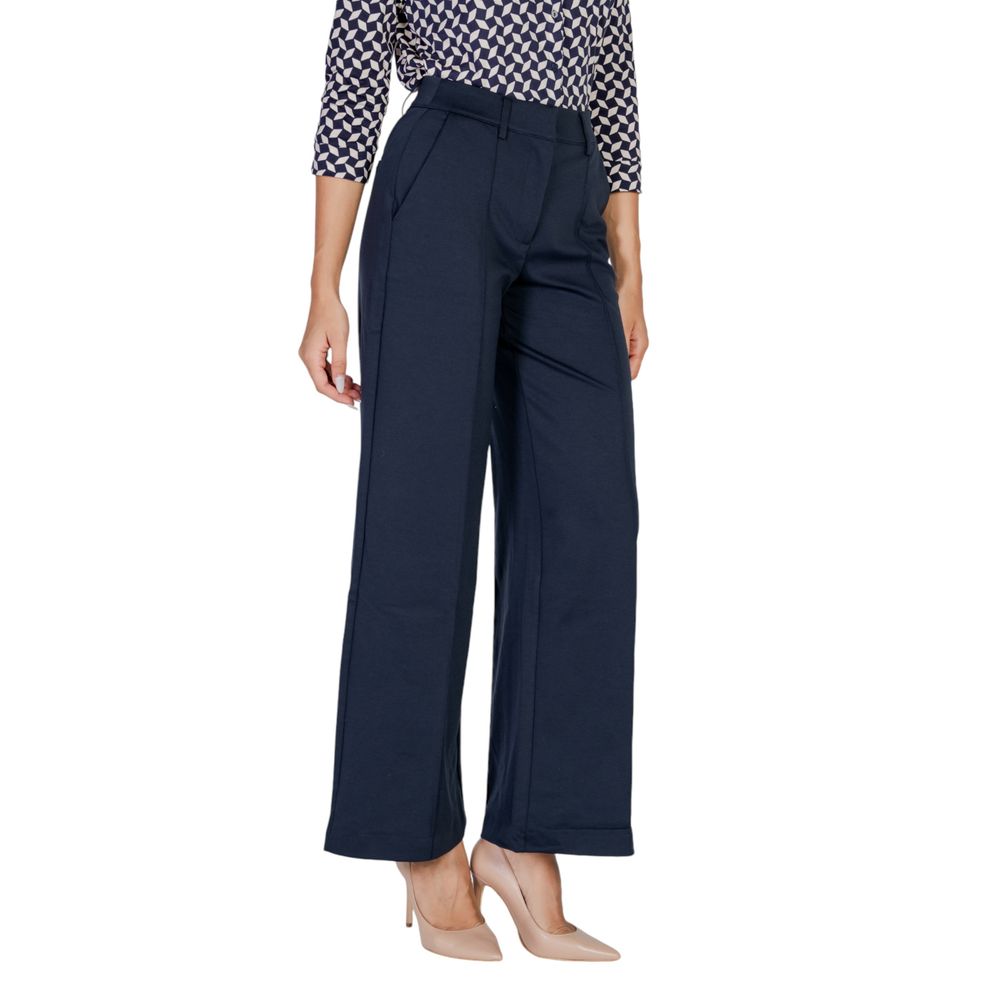 ICHI Blaue Polyester Jeans & Hose