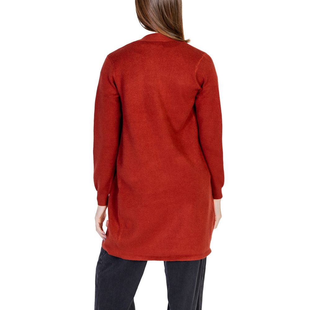 Vero Moda Rote Viskose-Strickjacke