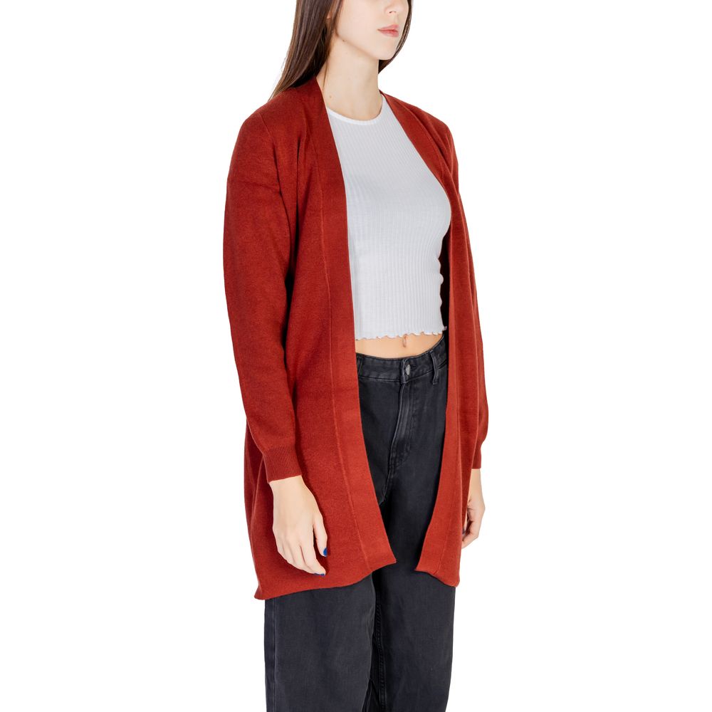 Vero Moda Rote Viskose-Strickjacke