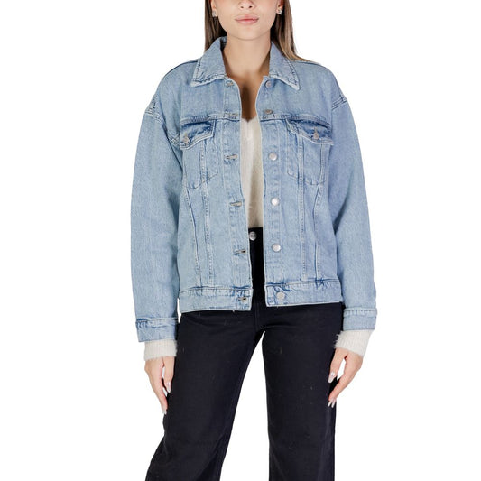 Vero Moda Hellblaue Baumwolle Jacken & Mantel