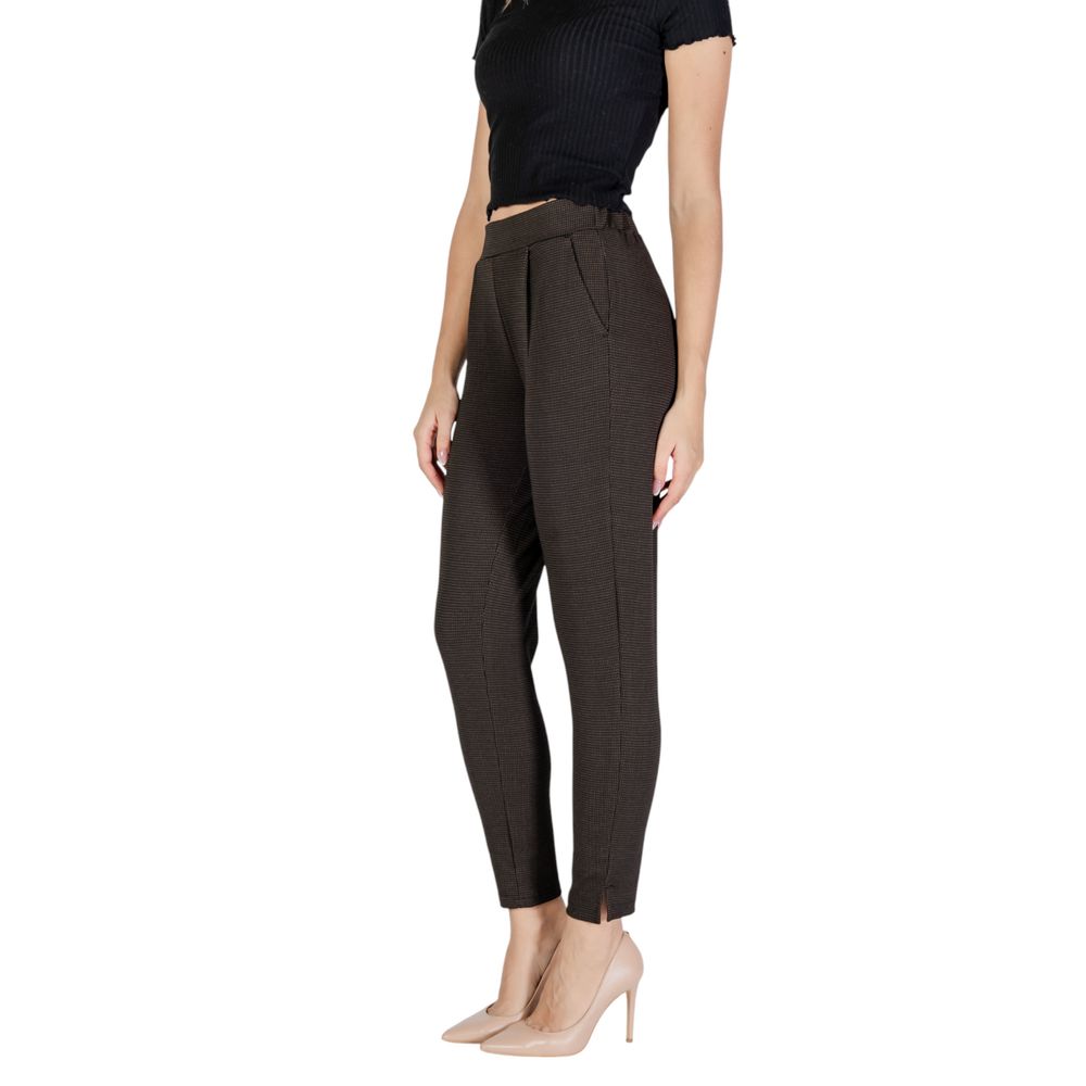 ICHI Braune Polyester Jeans & Hose