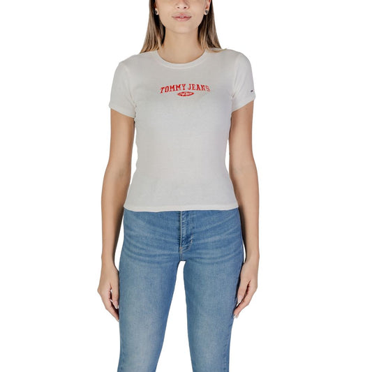 Tommy Hilfiger Jeans Weiße Baumwoll-Oberteile & T-Shirt