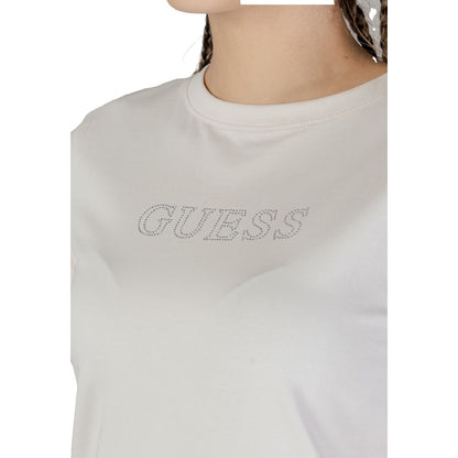 Guess Active Cremefarbene Baumwoll-Oberteile & T-Shirt