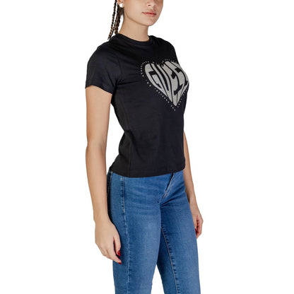 Guess Active Schwarze Baumwolle Tops & T-Shirt