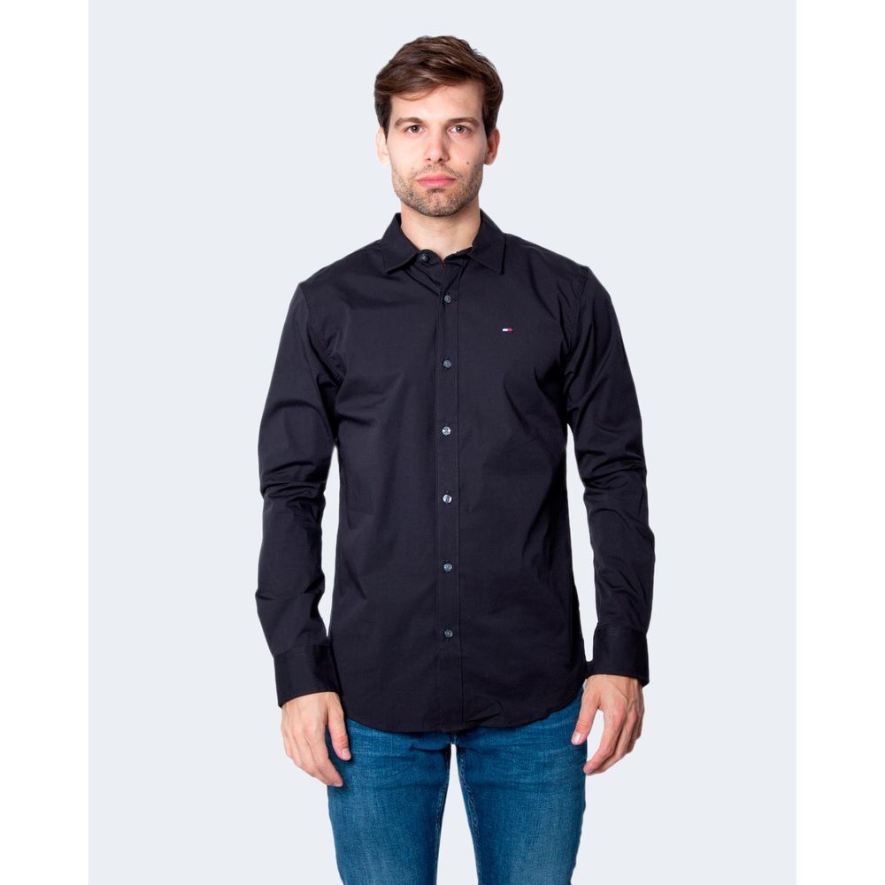 Tommy Hilfiger Jeans Schwarzes Baumwollhemd