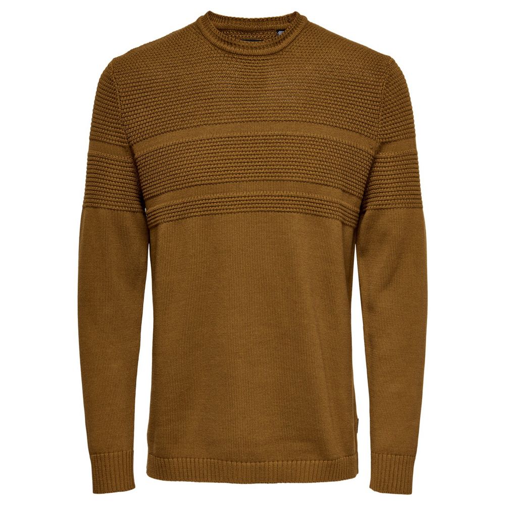 Only & Sons Brauner Baumwollpullover