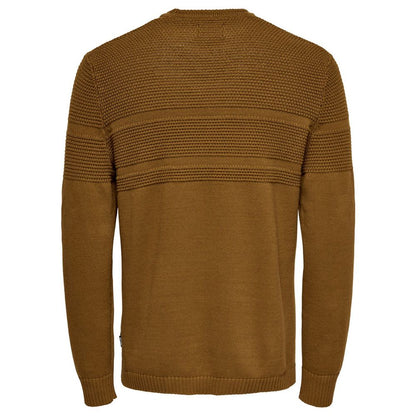 Only & Sons Brauner Baumwollpullover