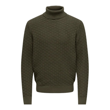 Only & Sons Brauner Baumwollpullover