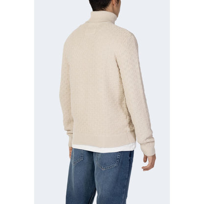 Only & Sons Beigefarbener Baumwollpullover