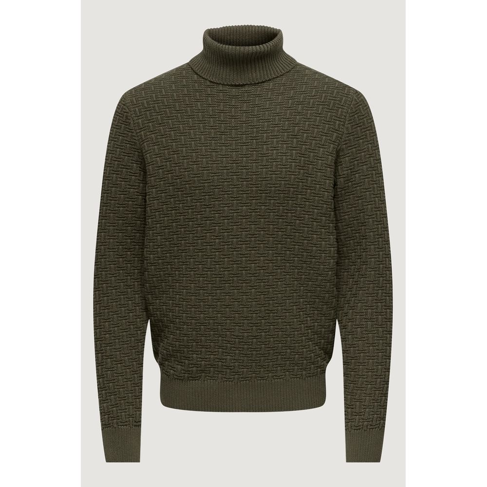 Only & Sons Brauner Baumwollpullover