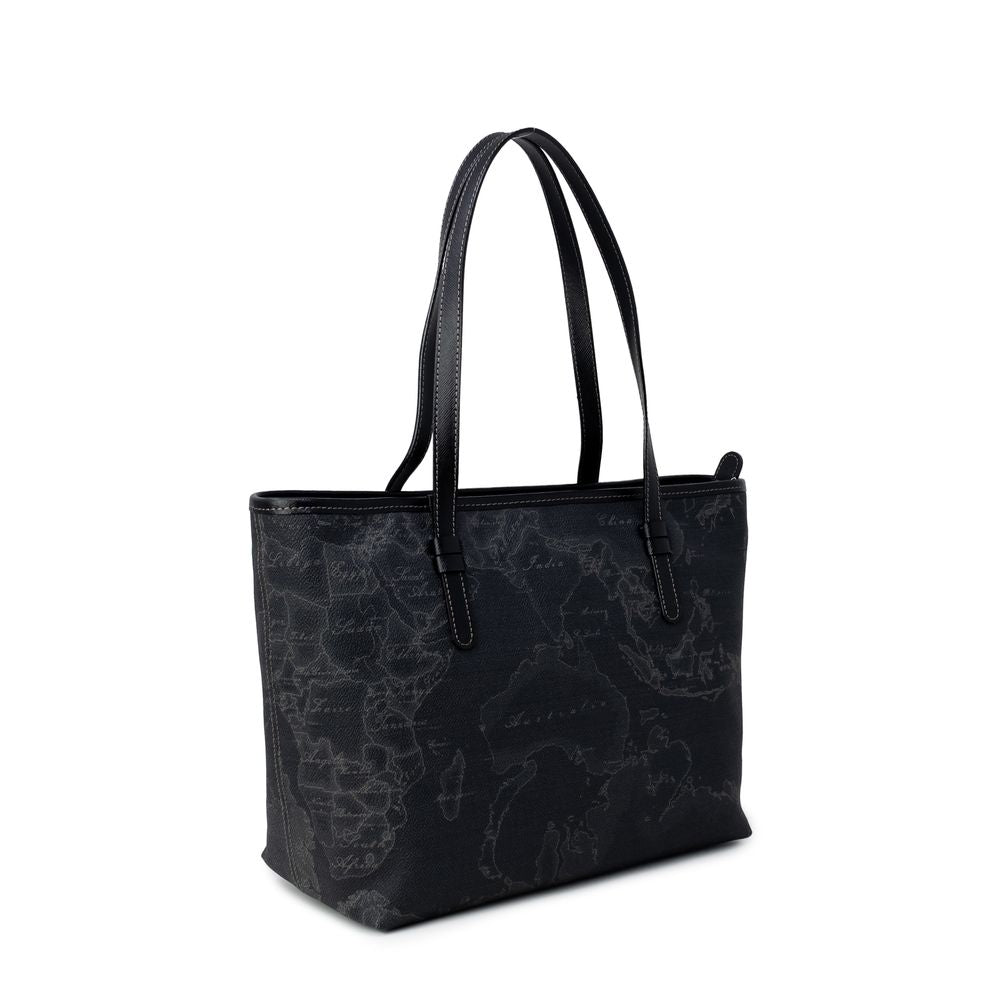 Alviero Martini Prima Classe Schwarze Lederhandtasche