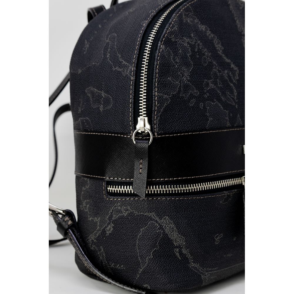 Alviero Martini Prima Classe Schwarzer Lederrucksack