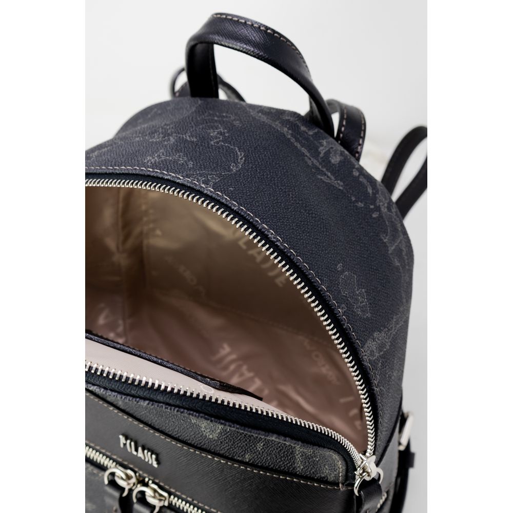 Alviero Martini Prima Classe Schwarzer Lederrucksack