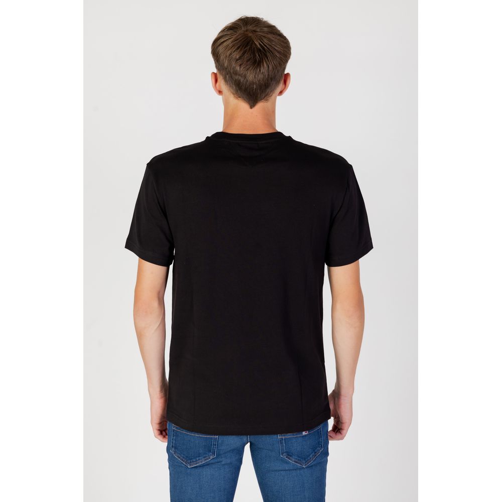 Tommy Hilfiger Jeans Schwarzes T-Shirt aus Baumwolle