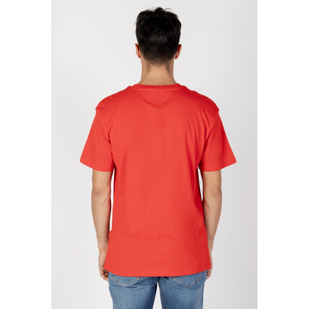 Tommy Hilfiger Jeans T-Shirt aus roter Baumwolle