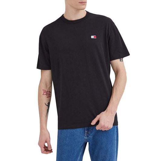 Tommy Hilfiger Jeans Schwarzes T-Shirt aus Bio-Baumwolle