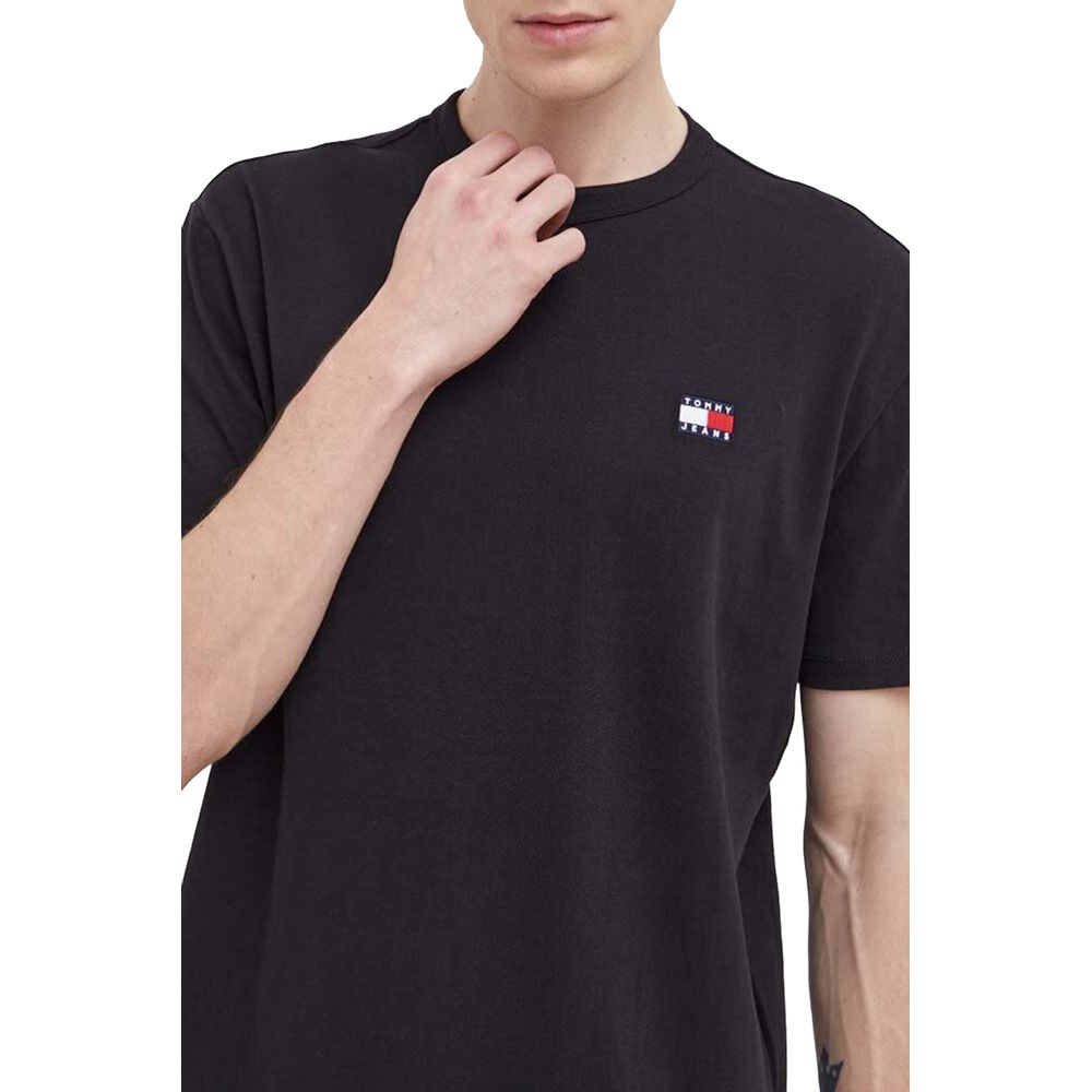 Tommy Hilfiger Jeans Schwarzes T-Shirt aus Bio-Baumwolle