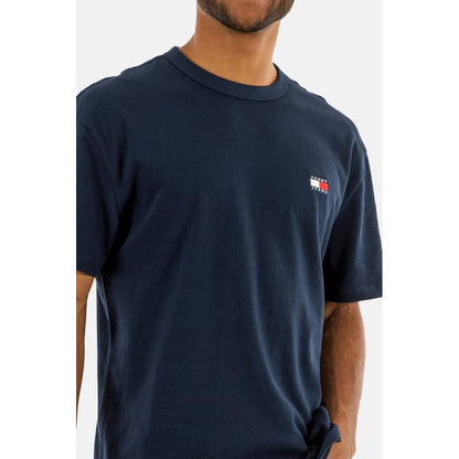 Tommy Hilfiger Jeans T-Shirt aus blauer Bio-Baumwolle