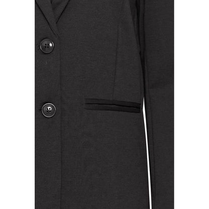 ICHI Schwarzer Anzug & Blazer aus recyceltem Polyester