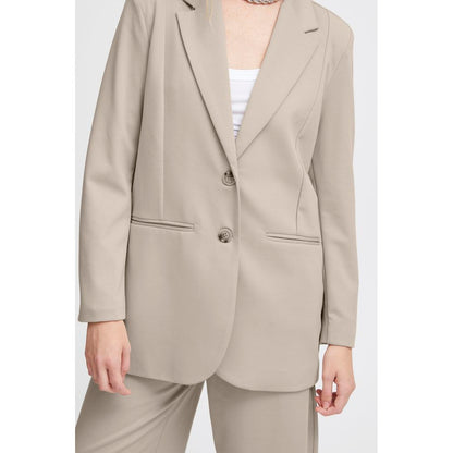 ICHI Beige Anzüge & Blazer aus recyceltem Polyester