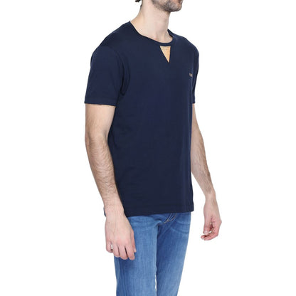 Alviero Martini Prima Classe T-Shirt aus blauer Baumwolle