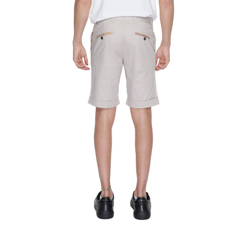 Alviero Martini Prima Classe Beigefarbene Baumwollshorts