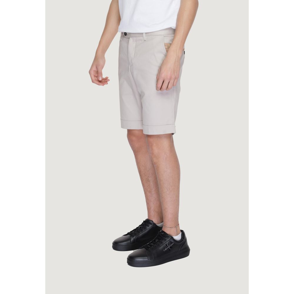 Alviero Martini Prima Classe Beigefarbene Baumwollshorts