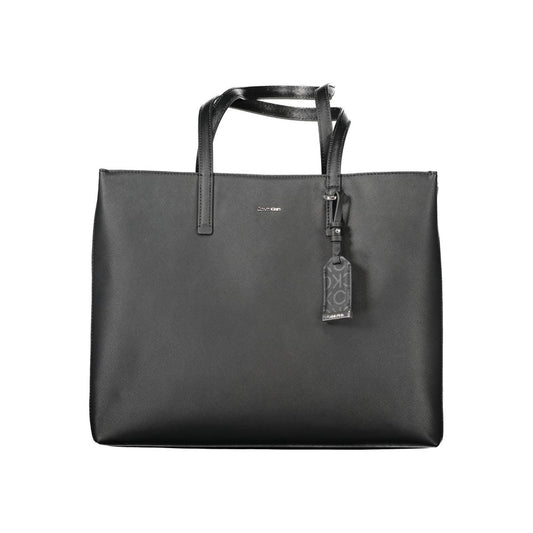 Calvin Klein Schwarze Polyethylen-Handtasche