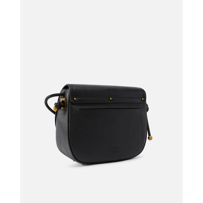 PINKO Schwarze Leder Crossbody Tasche