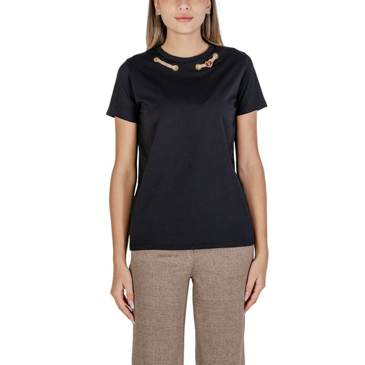 Alviero Martini Prima Classe Schwarze Baumwolle Tops & T-Shirt