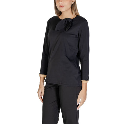 Alviero Martini Prima Classe Schwarze Baumwolle Tops & T-Shirt