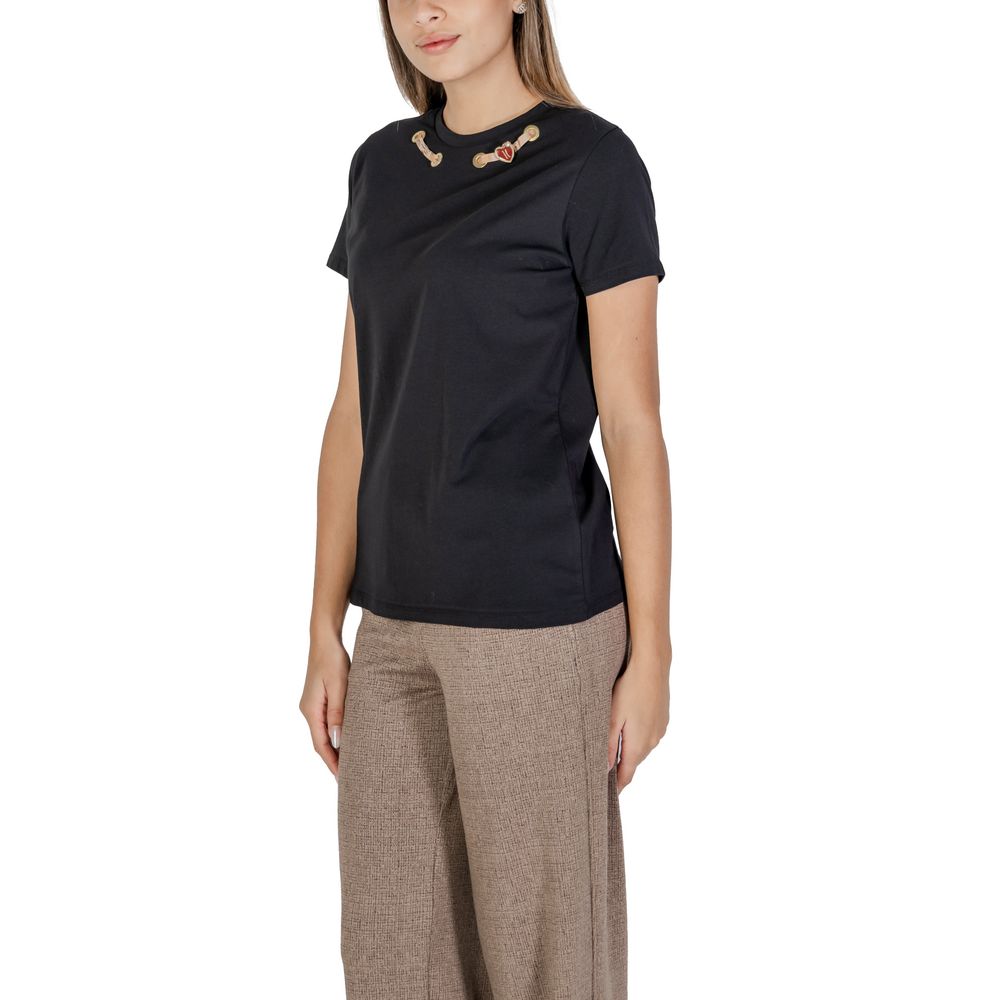 Alviero Martini Prima Classe Schwarze Baumwolle Tops & T-Shirt