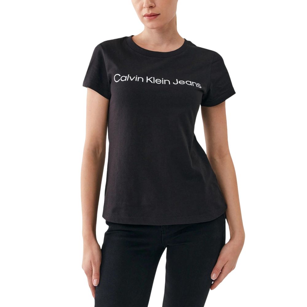 Calvin Klein Jeans Schwarze Baumwolle Tops & T-Shirt