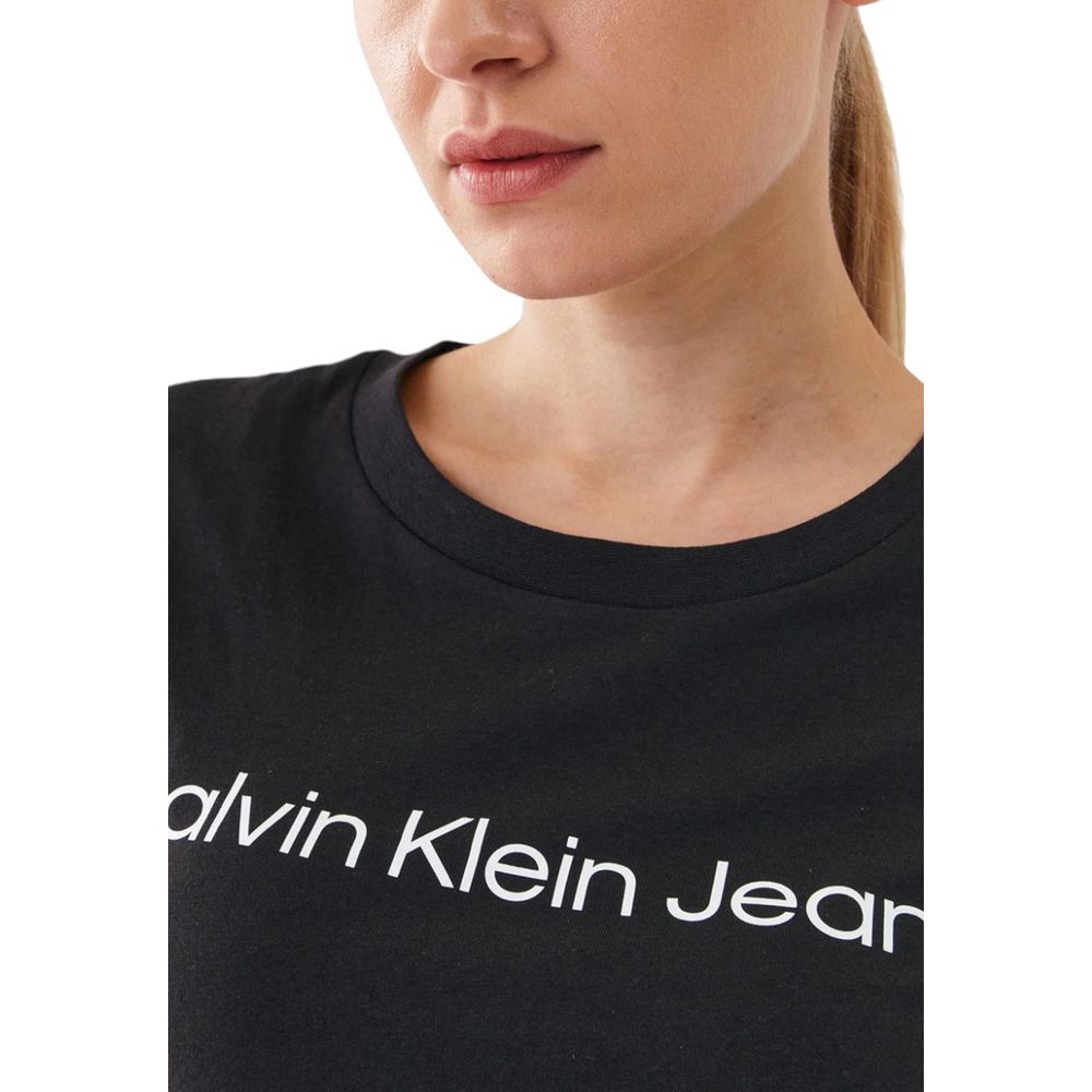 Calvin Klein Jeans Schwarze Baumwolle Tops & T-Shirt