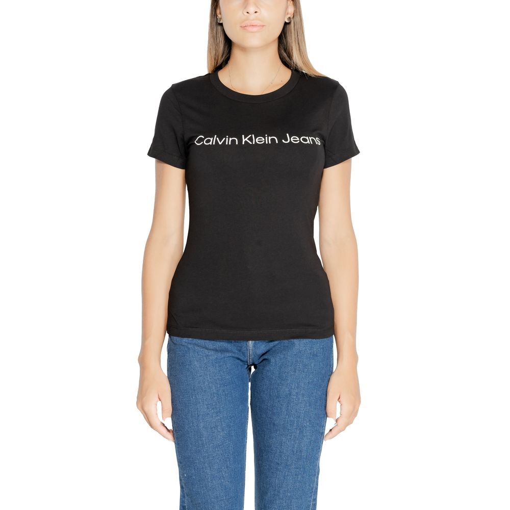 Calvin Klein Jeans Schwarze Baumwolle Tops & T-Shirt