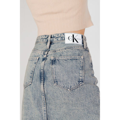 Calvin Klein Jeans Blauer Baumwollrock