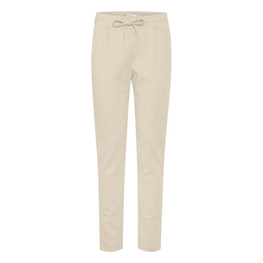 ICHI Beige Polyester Jeans & Hose