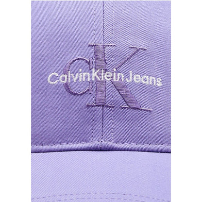 Calvin Klein Jeans Lila Bio-Baumwollmütze