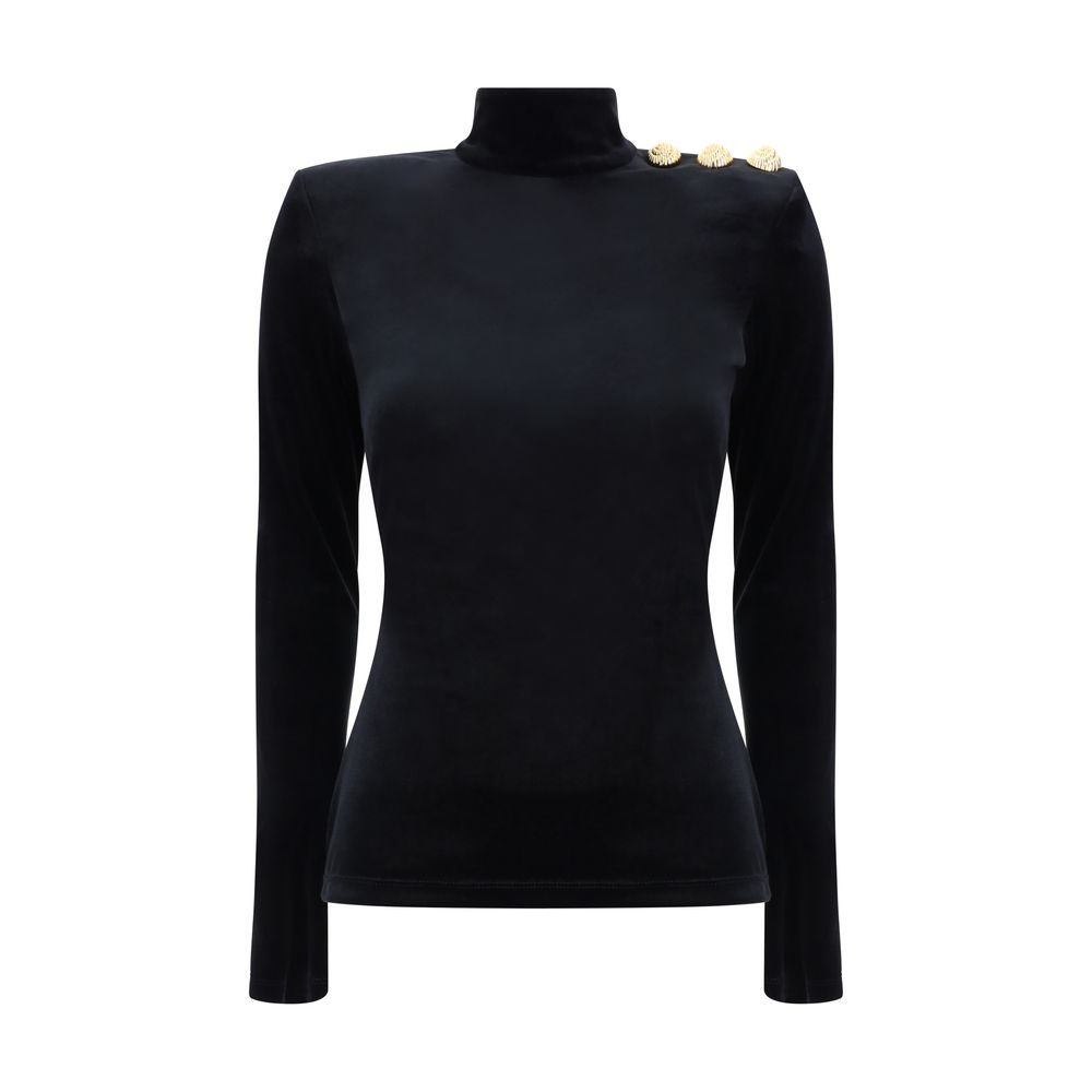 Balmain Rollkragenpullover mit langen Ärmeln