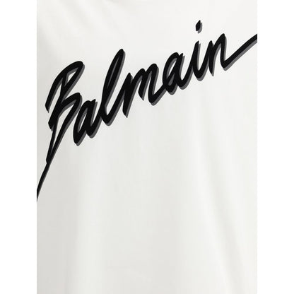 Balmain Buchstabe Flock T-Shirt