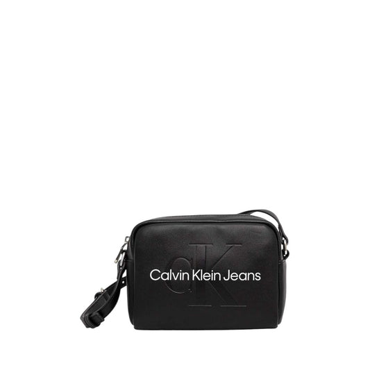 Calvin Klein Jeans Handtasche aus schwarzem und weißem Polyethylen