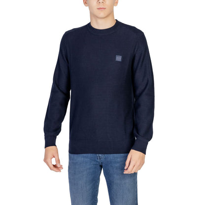 Hugo Boss Blauer Baumwollpullover