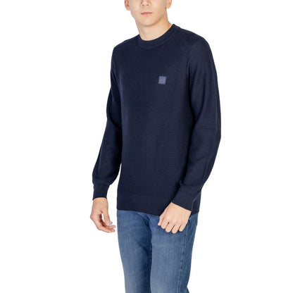 Hugo Boss Blauer Baumwollpullover