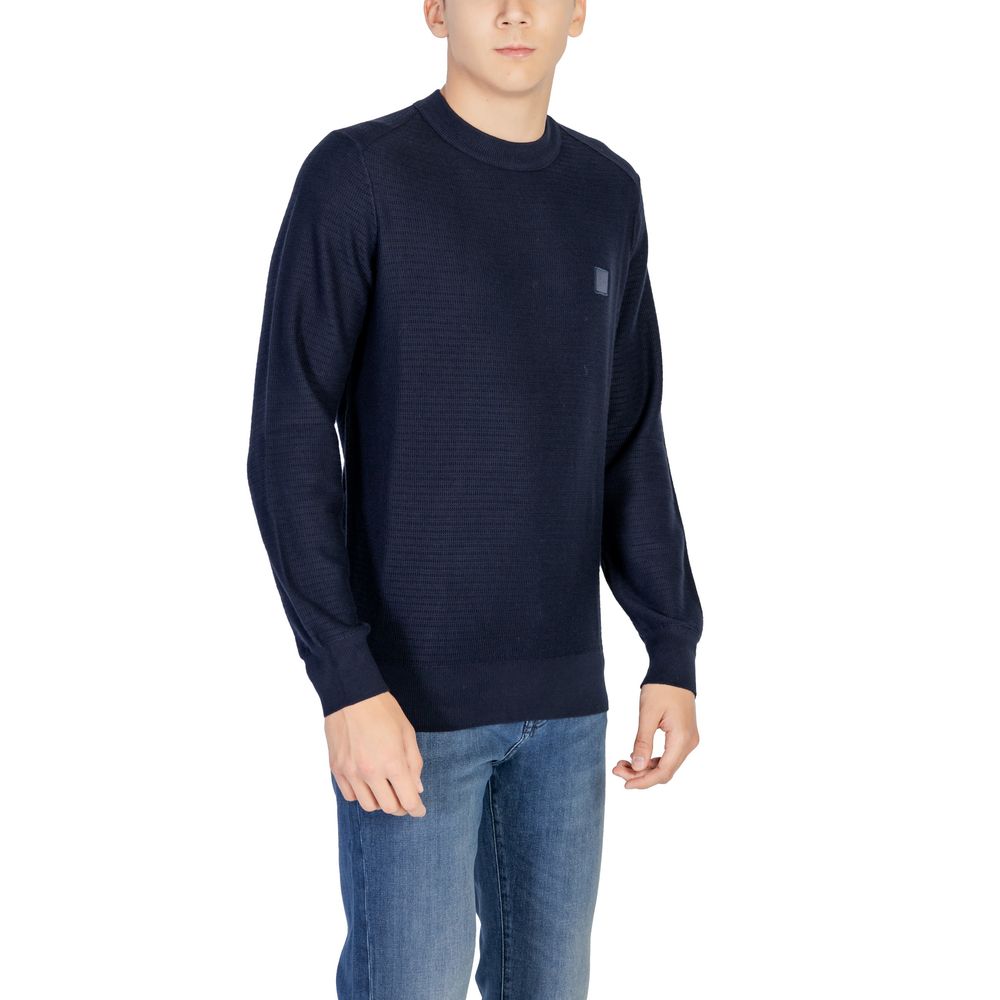 Hugo Boss Blauer Baumwollpullover