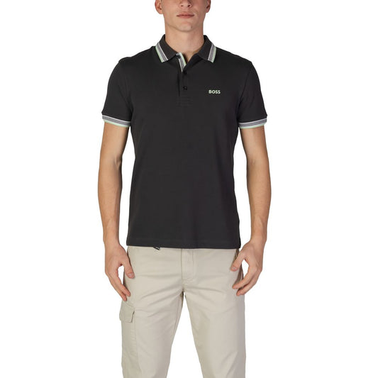 Hugo Boss Graues Baumwoll-Poloshirt