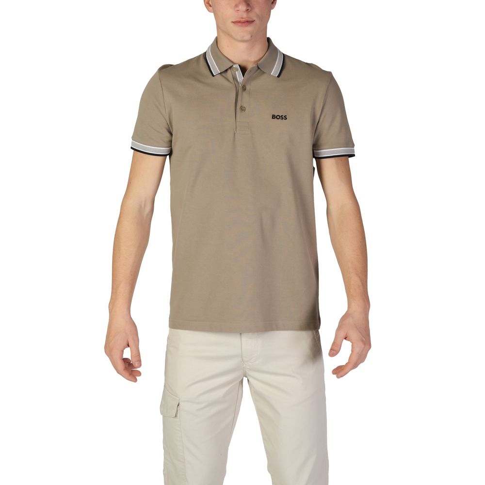 Hugo Boss Graues Baumwoll-Poloshirt