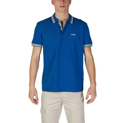 Hugo Boss Blaues Baumwoll-Poloshirt