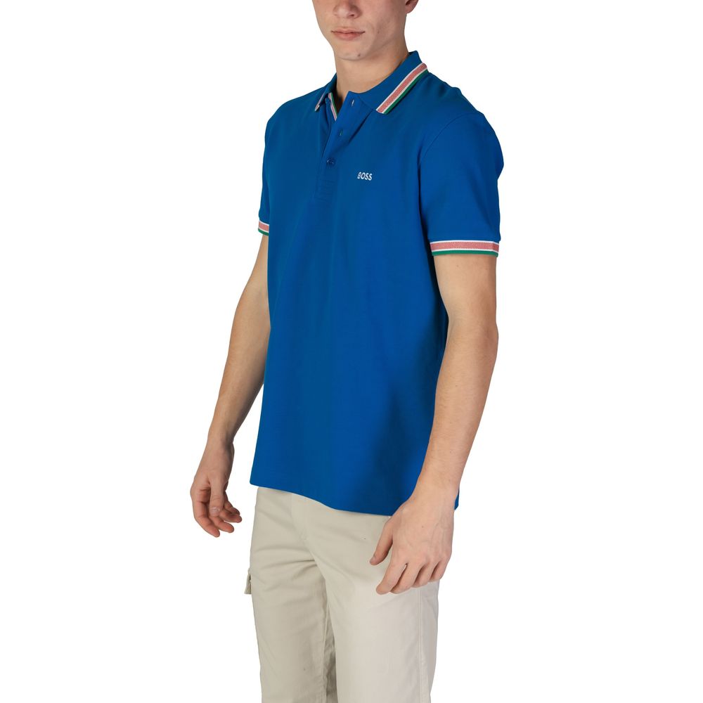 Hugo Boss Blaues Baumwoll-Poloshirt