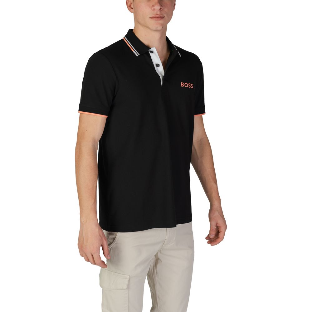 Hugo Boss Schwarzes Baumwoll-Poloshirt