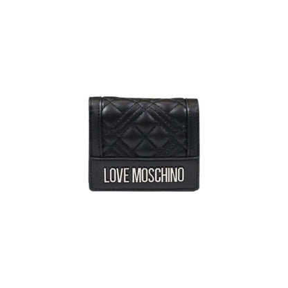 Love Moschino Schwarzes Portemonnaie aus Polyethylen